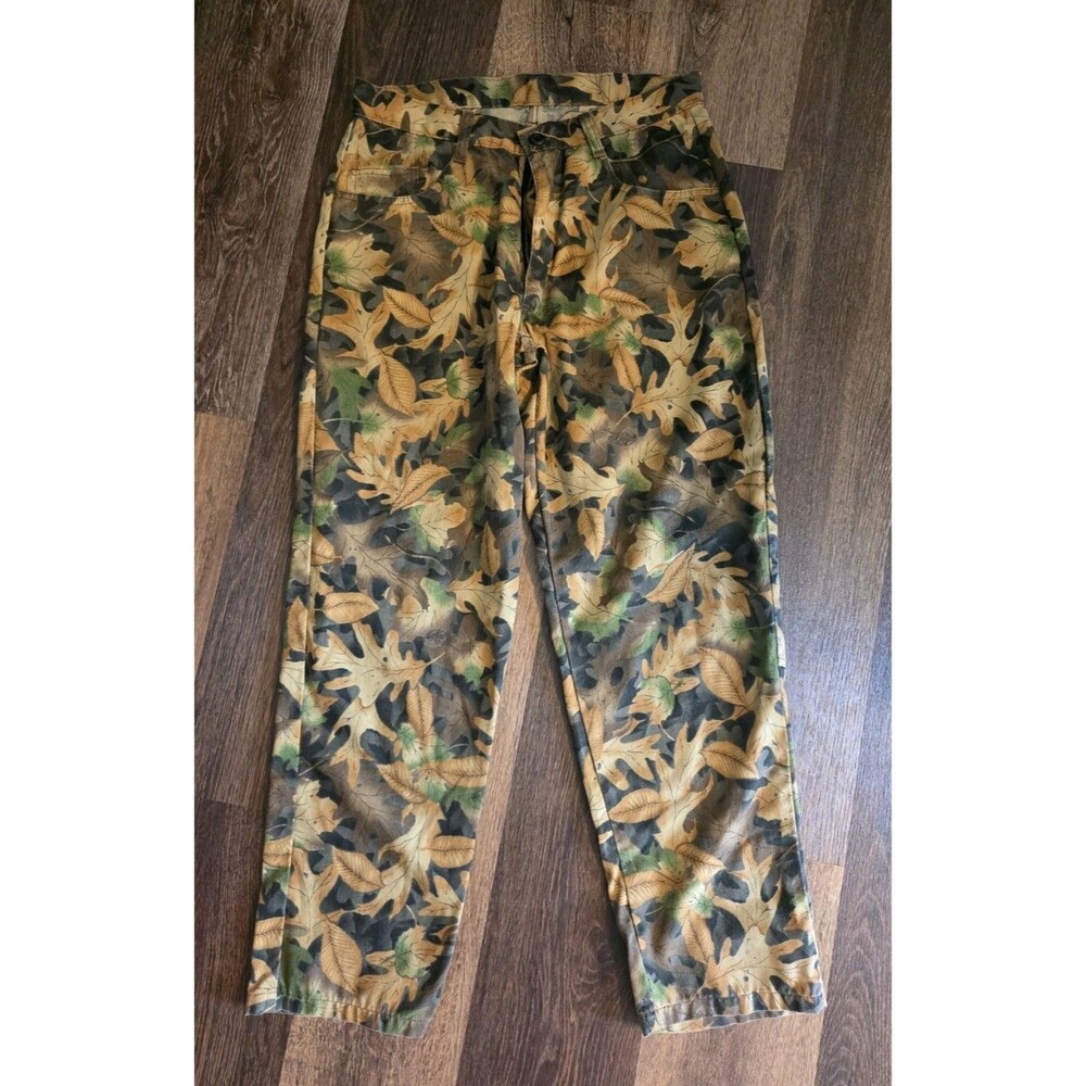 Gander Mountain Woodland Kelly Leaf Camo Pants 32x30 Made In USA Vintage
